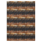 Black Brown Gold Cowhide Tischdecke (Vorderseite)