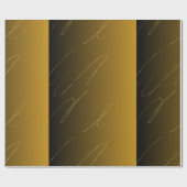 Black&Brown Golden Gradient Geschenkpapier (Flach)