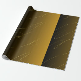Black&Brown Golden Gradient Geschenkpapier