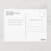 Black Brown Hair Princess Birthday Party Postkarte (Rückseite)