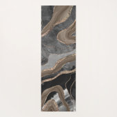 Black Brown Marble Agate Gold Glitzer Glam #1 Yogamatte (Rückseite)