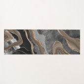Black Brown Marble Agate Gold Glitzer Glam #1 Yogamatte (Vorderseite (Horizontal))