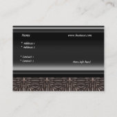 Black Brown Metal-Look der Visitenkarte (Rückseite)