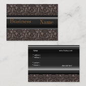 Black Brown Metal-Look der Visitenkarte (Vorne/Hinten)