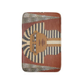 Black Brown Pharaoh King Tut Artisan Crochet Print Badematte (Vorderseite Vertikal)