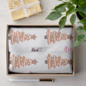 Black Brown Pink Weihnachtsbaumen Weiße Weihnachte Seidenpapier (Geschenk)