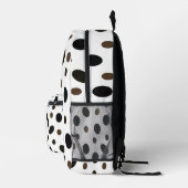 Black Brown Polka Dot Bedruckter Rucksack (Rechts)