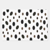 Black Brown Polka Dot Geschenkpapier Set (Vorderseite 2)