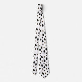 Black Brown Polka Dot Krawatte (Rückseite)