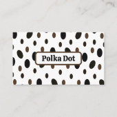 Black Brown Polka Dot Visitenkarte (Vorderseite)