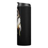 Black Brown Turquoise Dream Catcher Thermosbecher (Nach rechts gedreht)