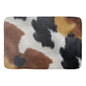 Black, Brown White Cowhide Pattern Badematte (Vorderseite)