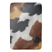 Black, Brown White Cowhide Pattern Badematte (Vorderseite Vertikal)