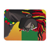 Black Bruh African American Man Juneteenth King Magnet (Horizontal)