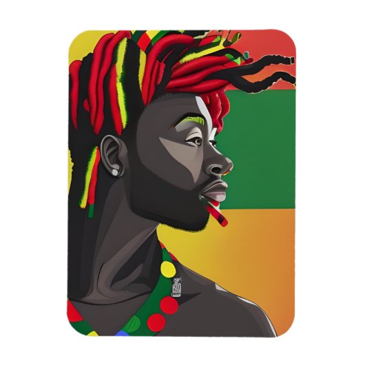 Black Bruh African American Man Juneteenth King Magnet (Vertikal)