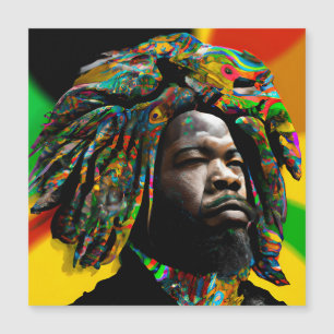 Black Bruh African American Man Juneteenth King Magnetkarte