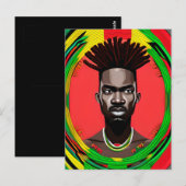 Black Bruh African American Man Juneteenth King Postkarte (Vorne/Hinten)