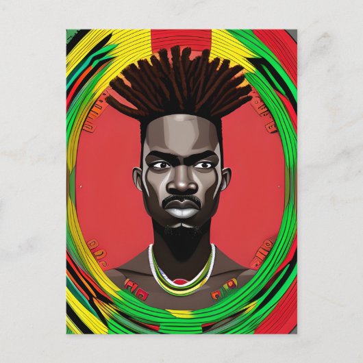 Black Bruh African American Man Juneteenth King Postkarte (Vorderseite)