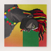 Black Bruh African American Man Juneteenth King Puzzle (Horizontal)