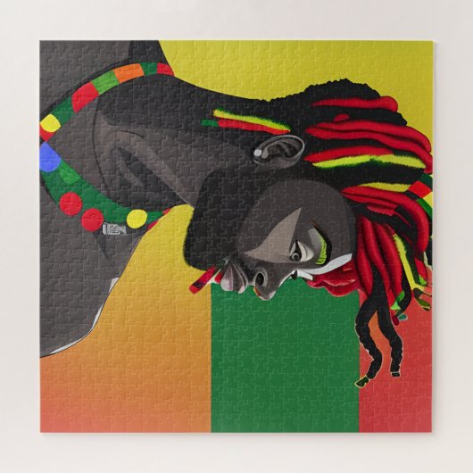 Black Bruh African American Man Juneteenth King Puzzle (Horizontal)