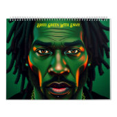 Black Bruh Green mit Envy Africa African Man Locat Kalender (Titelbild)