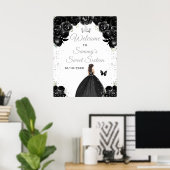 Black Brünett Hair Princess 16 . Geburtstag Willko Poster (Heimbüro)