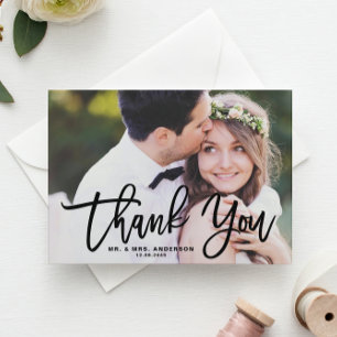 Black Brush Calligraphy Script Danke Foto