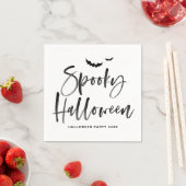 Black Brush Letting Spooky Halloween Serviette (Beispiel)