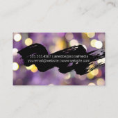 Black Brushed | Bokeh Visitenkarte (Rückseite)