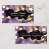 Black Brushed | Bokeh Visitenkarte (Vorne/Hinten)