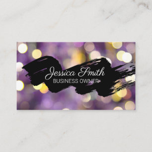Black Brushed   Bokeh Visitenkarte