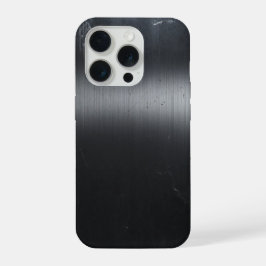   Black Brushed Metal Texture iPhone 15 Pro case Hülle