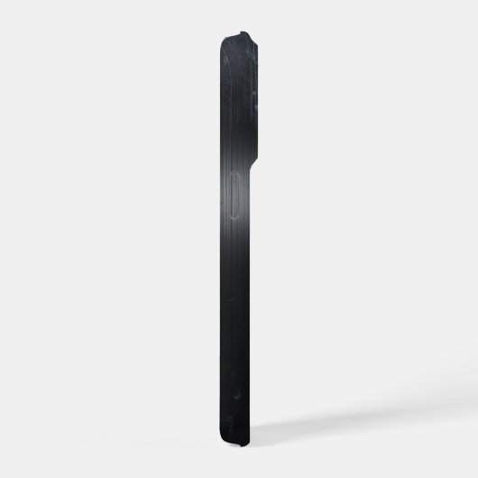 Black Brushed Metal Texture iPhone 15 Pro case iPhone Hülle (Rechte Seite)