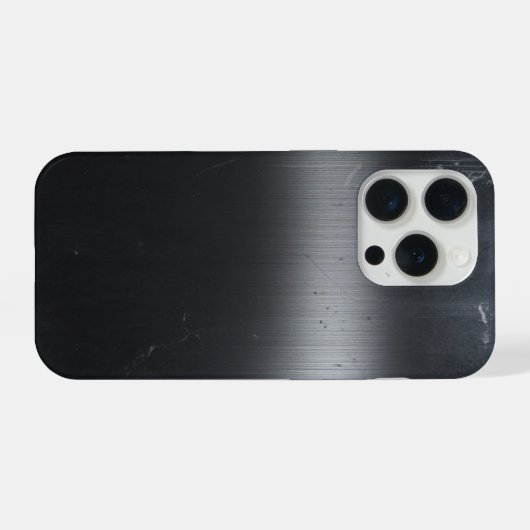 Black Brushed Metal Texture iPhone 15 Pro case iPhone Hülle (Rückseite (Horizontal))