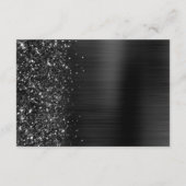 Black Brushed Metal Wedding Details  Begleitkarte (Rückseite)
