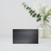 Black Brushed Metallic Corporate Visitenkarte (Stehend Vorderseite)