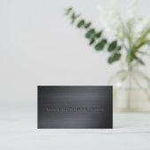 Black Brushed Metallic Corporate Visitenkarte (Stehend Vorderseite)