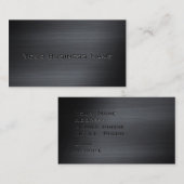 Black Brushed Metallic Corporate Visitenkarte (Vorne/Hinten)