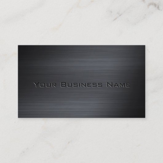 Black Brushed Metallic Corporate Visitenkarte (Vorderseite)