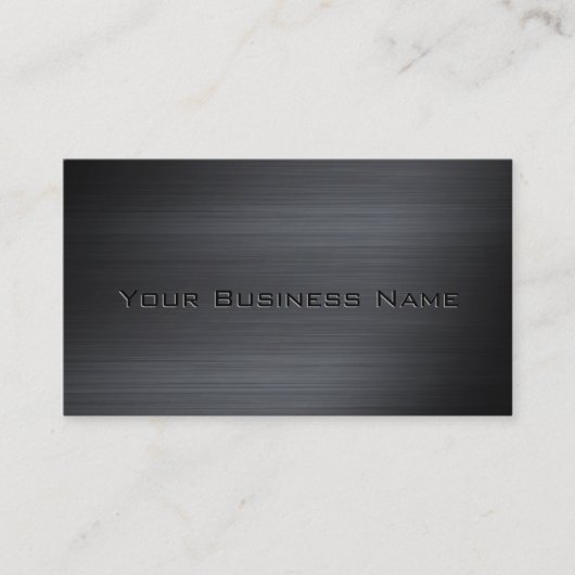 Black Brushed Metallic Corporate Visitenkarte (Vorderseite)