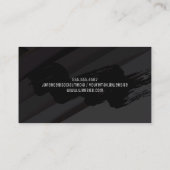 Black Brushed | Schwarze Panels Visitenkarte (Rückseite)