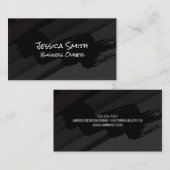 Black Brushed | Schwarze Panels Visitenkarte (Vorne/Hinten)