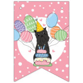Black Brussels Griffon Cropp Oars Birthday Wimpelkette (Erste Fahne)