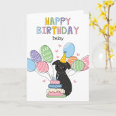 Black Brussels Griffon Dog Birthday Card Karte (Gelbe Blume)