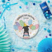 Black Brussels Griffon Dog Birthday Party Pappteller (Party)