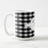 Black Buffalo Kariert Farm Cow Tasse (Links)