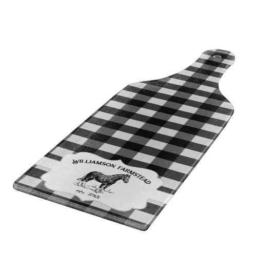 Black Buffalo Kariert Farm Horcut Board Schneidebrett (Ecke)