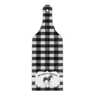 Black Buffalo Kariert Farm Horcut Board Schneidebrett