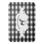 Black Buffalo Kariert Farm Horst Bath Mat Badematte (Vorderseite Vertikal)