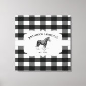 Black Buffalo Kariert Farm Horst Canvas drucken Leinwanddruck (Vorderseite)